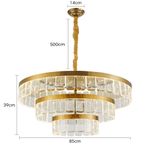 Pendente LED Zylo Redondo 105W 3000K Bivolt Dourado Brilho - Nordecor 2774