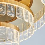 Pendente LED Zylo Redondo 105W 3000K Bivolt Dourado Brilho - Nordecor 2774
