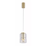 Pendente LED Roz 10W 3000K Bivolt Dourado Fosco - Nordecor 2698