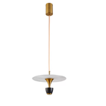 Pendente LED Sowa 10W 3000K Bivolt Preto e Dourado Fosco - Nordecor 2579