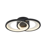 Plafon de Sobrepor LED Zahal Eli 42W 3000K Bivolt Preto - Nordecor 2514