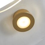 Plafon de Sobrepor LED Adini 14W 3000K Bivolt Dourado Fosco - Nordecor 2495