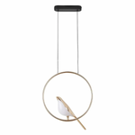 Pendente LED Vogel Uno 10W 3000K Bivolt Dourado e Preto - Nordecor 2430