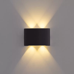 Arandela LED Ranne Retangular Externo IP65 12W 3000K Bivolt Preto - Nordecor 2336