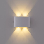 Arandela LED Ranne Retangular Externo IP65 12W 3000K Bivolt Branco - Nordecor 2214