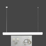Pendente LED Huli 120cm 36W 4000K Bivolt Branco - Nordecor 4285