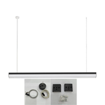 Pendente LED Huli 120cm 36W 3000K Bivolt Preto - Nordecor 4286