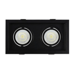 Spot de Embutir Flea Duo Dicróica MR16 Par16 Preto - Nordecor 6332