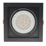 Spot de Embutir Flea Quadrado AR111 Preto - Nordecor 6200