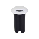 Embutido de Solo Chão LED Zola Redondo 1 Facho Externo 1W 3000K Bivolt Branco - Nordecor 6154