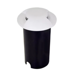 Embutido de Solo Chão LED Zola Redondo Facho Duplo Externo 1W 3000K Bivolt Branco - Nordecor 6155