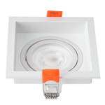 Spot de Embutir Loyo Quadrado Dicróica Par16 MR16 Branco - Nordecor 6820