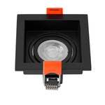 Spot de Embutir Loyo Quadrado Mini Dicróica MR11 Preto - Nordecor 6819
