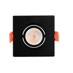 Spot de Embutir Plano Quadrado Mini Dicróica MR11 Preto - Nordecor 6289