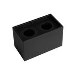 Spot de Sobrepor Loyo Up Quadrado Duplo Par20 Preto - Nordecor 6987