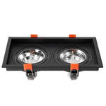 Spot de Embutir Loyo Duplo AR70 Preto - Nordecor 6837