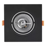 Spot de Embutir Plano Quadrado AR70 Preto - Nordecor 6297