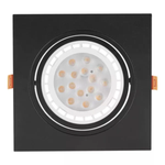 Spot de Embutir Plano Quadrado AR111 Preto - Nordecor 6299