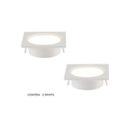 Kit com 2 Spot de Embutir LED Alua Quadrado 2W 4000K Bivolt Branco - Nordecor 6577