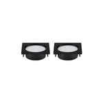 Kit com 2 Spot de Embutir LED Alua Quadrado 2W 4000K Bivolt Preto - Nordecor 6578