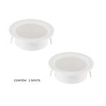 Kit com 2 Spot de Embutir LED Alua Redondo 2W 3000K Bivolt Branco - Nordecor 6641