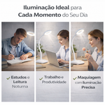 Luminária De Mesa Led Ring Light 5w Touch Dimerizável Usb - Empalux IM05317