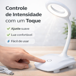 Luminária De Mesa Led Ring Light 5w Touch Dimerizável Usb - Empalux IM05317