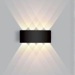 Arandela LED Yori Externo IP65 8W 3000K Preto - Nordecor 2707