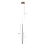 Pendente LED Zefi Uno 12W 3000K Bivolt Dourado - Nordecor 2301
