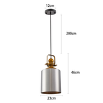 Pendente Tion Vas E27 Ouro Fosco e Fumê - Nordecor 2582
