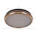 Plafon de Sobrepor LED Zova Redondo 58cm 50W 3000K Bivolt Ouro - Nordecor 2745