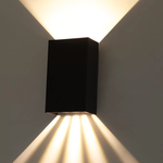Arandela LED Siki Externo IP65 10W 3000K Preto - Nordecor 6691