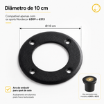 Aro para Embutido de Solo Externo Vinne Preto - Nordecor 6324
