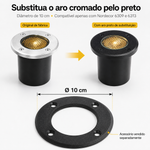 Aro para Embutido de Solo Externo Vinne Preto - Nordecor 6324