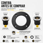 Aro para Embutido de Solo Externo Vinne Preto - Nordecor 6324