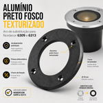 Aro para Embutido de Solo Externo Vinne Preto - Nordecor 6324