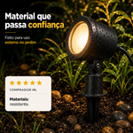Espeto Para Jardim Led Fit 5w Bivolt Preto Luz Branco Quente