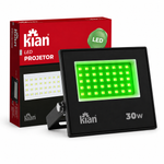Projetor Refletor Led 30w Luz Verde Bivolt Kian