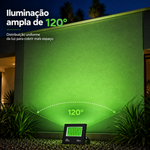 Projetor Refletor Led 30w Luz Verde Bivolt Kian