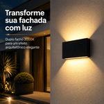 Arandela LED Voky Externo IP65 8W 3000K Bivolt Preto - Nordecor 6695