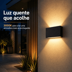 Arandela LED Voky Externo IP65 8W 3000K Bivolt Preto - Nordecor 6695