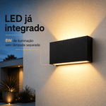 Arandela LED Voky Externo IP65 8W 3000K Bivolt Preto - Nordecor 6695