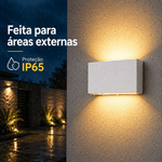 Arandela LED Voky Externo IP65 8W 3000K Bivolt Branco - Nordecor 6694