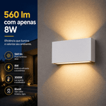 Arandela LED Voky Externo IP65 8W 3000K Bivolt Branco - Nordecor 6694