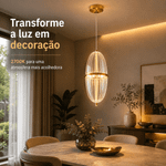Pendente Led Miza Oli 12W 2700K Bivolt Ouro - Nordecor 2955