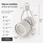 Spot de Trilho Classic Recuado Par30 Branco - Nordecor 6318