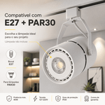 Spot de Trilho Classic Recuado Par30 Branco - Nordecor 6318