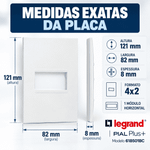 Placa 1 Posto Horizontal 4X2