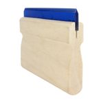 RODO DE MADEIRA COM TIRA POLIURETANO AZUL CHANFRADO V 30x7mm 80SH