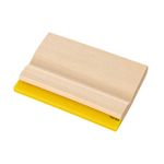 RODO DE MADEIRA COM TIRA POLIURETANO AMARELO 30x7mm 70SH